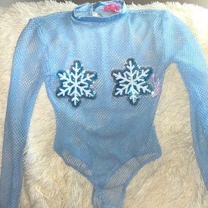 Sugar Thrillz Snowflake Fishnet Onesie SOLD OUT ON DOLLSKILL
